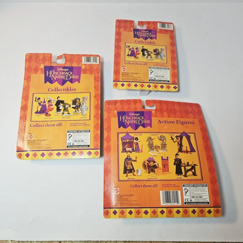 Disney The Hunchback of Notre Dame Collectible Figures Lot Of (3) Mattel NWT